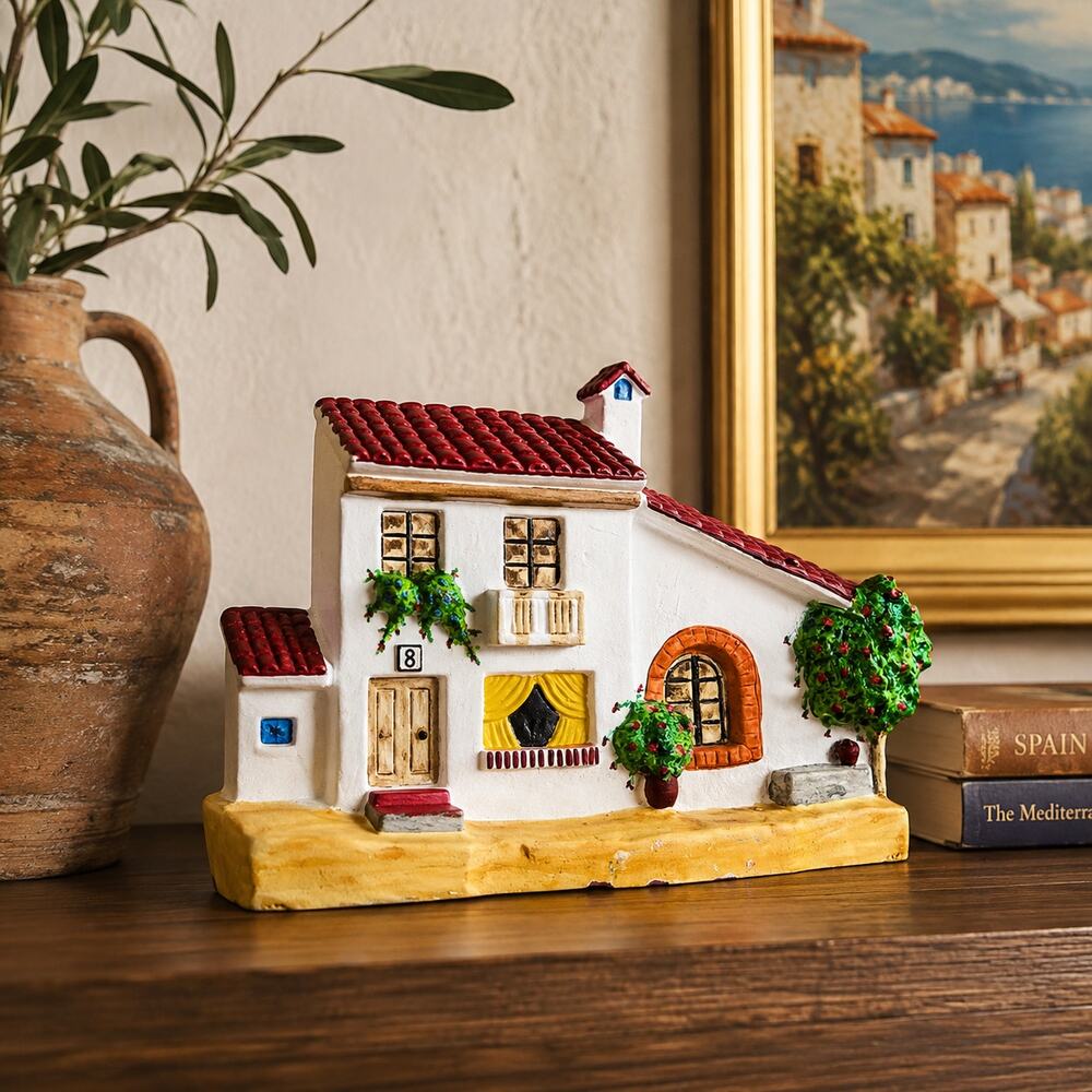 Spanish Mediterranean House Wall Plaque Hand Painted Made in Spain